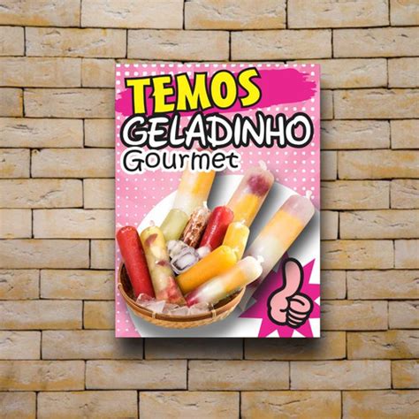placa vende se geladinho|placa de dindin gourmet.
